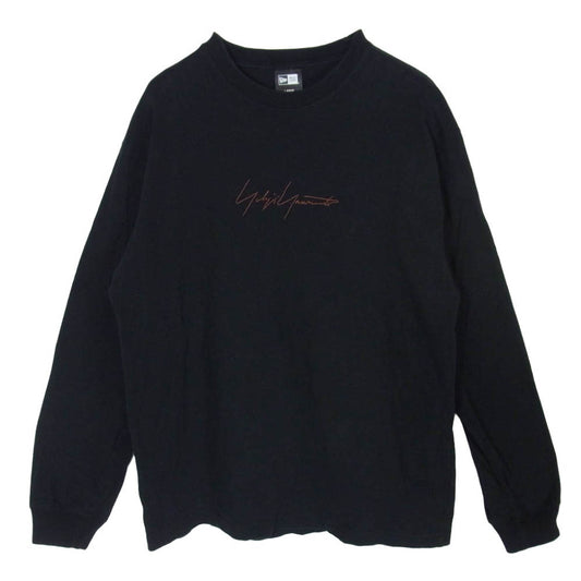 Yohji Yamamoto POUR HOMME ヨウジヤマモトプールオム NEW ERA ニューエラ 19AW HC-T99-079 NEW ERA ニューエラ LS TEE ロングスリーブ 長袖 Tシャツ カットソー ロンT ブラック系 L【中古】