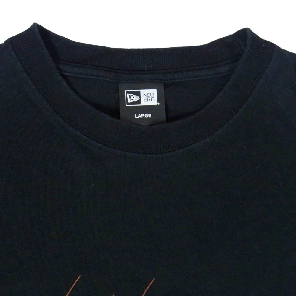 Yohji Yamamoto POUR HOMME ヨウジヤマモトプールオム NEW ERA ニューエラ 19AW HC-T99-079 NEW ERA ニューエラ LS TEE ロングスリーブ 長袖 Tシャツ カットソー ロンT ブラック系 L【中古】