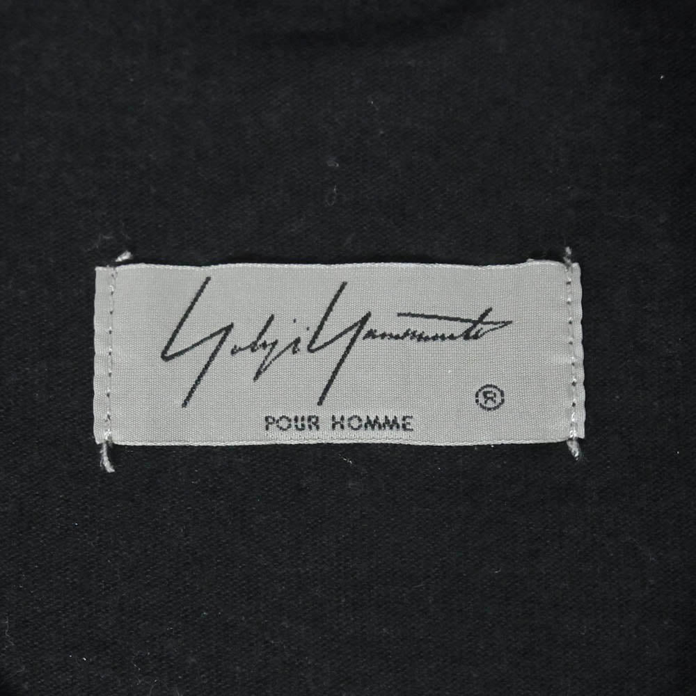 Yohji Yamamoto POUR HOMME ヨウジヤマモトプールオム NEW ERA ニューエラ 19AW HC-T99-079 NEW ERA ニューエラ LS TEE ロングスリーブ 長袖 Tシャツ カットソー ロンT ブラック系 L【中古】