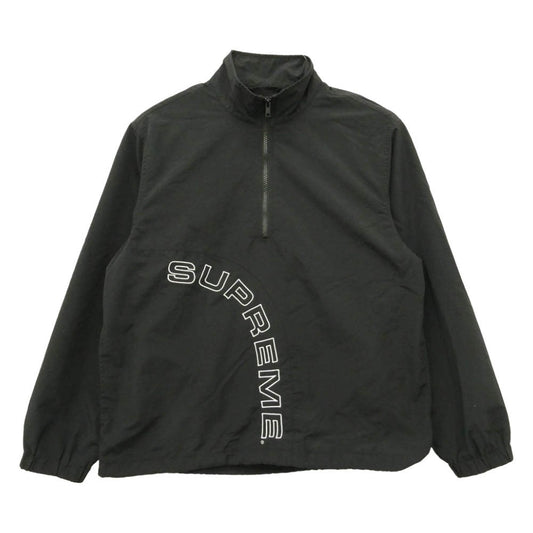 Supreme シュプリーム 18SS Corner Arc Half Zip Pullover コーナー アーチロゴ ハーフジップ プルオーバー ナイロン ジャケット ブラック系 S【中古】