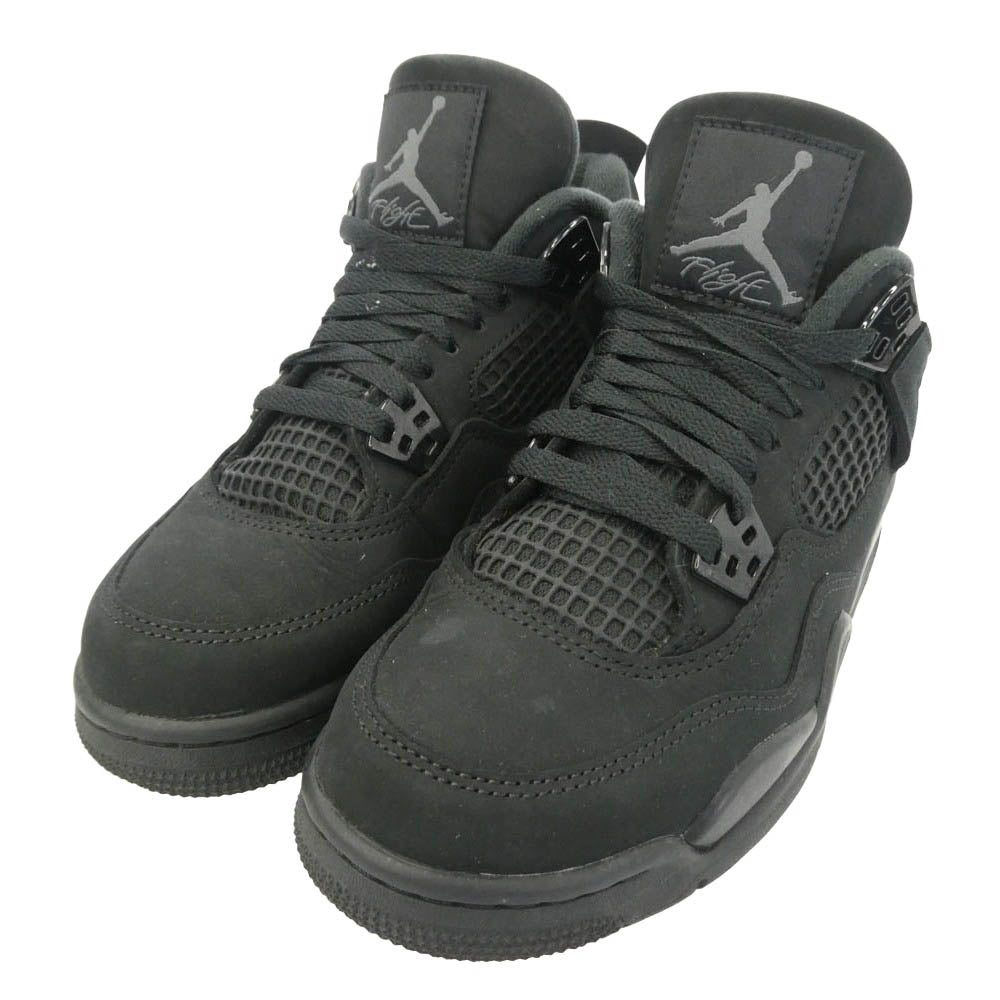 NIKE ナイキ IB4171-010 GS Air Jordan 4 Black Cat AJ4 エアジョーダン4 ハイカット スニーカー ブラック系 23.5cm【中古】