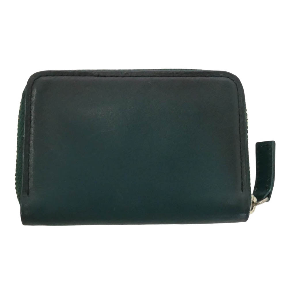 プレリー ギンザ Gradation Coin Case グラデーション 小銭入れ 牛革 レザー コインケース ラウンドジップ コンパクトウォレット ダークグリーン系【中古】