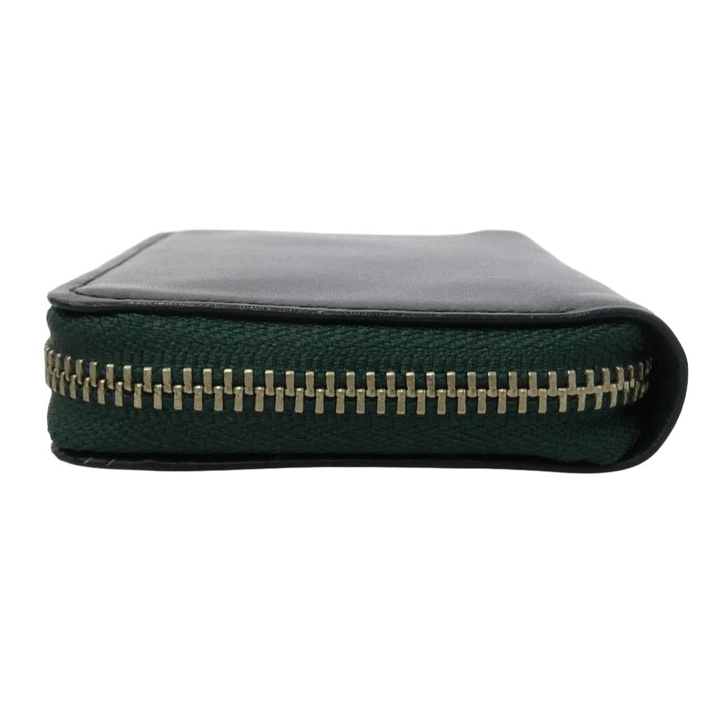 プレリー ギンザ Gradation Coin Case グラデーション 小銭入れ 牛革 レザー コインケース ラウンドジップ コンパクトウォレット ダークグリーン系【中古】