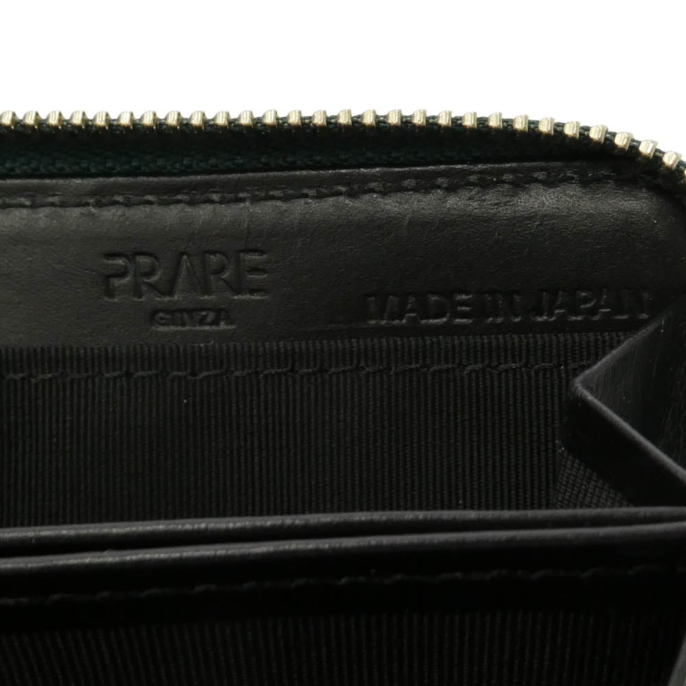 プレリー ギンザ Gradation Coin Case グラデーション 小銭入れ 牛革 レザー コインケース ラウンドジップ コンパクトウォレット ダークグリーン系【中古】