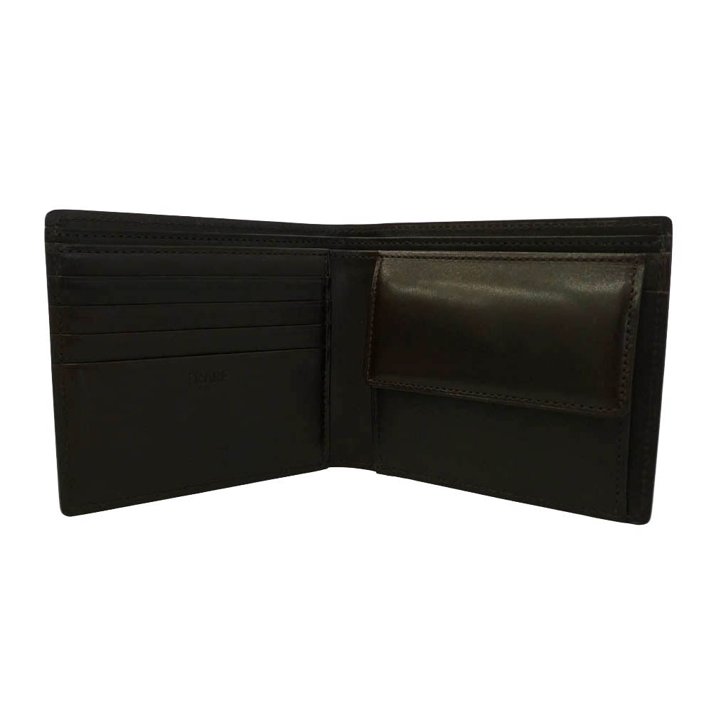 プレリー ギンザ NP49230 Natural Cordovan Bifold Wallet ナチュラルコードバン 二つ折り財布 小銭入れ付き ブラック系 01【新古品】【未使用】【中古】