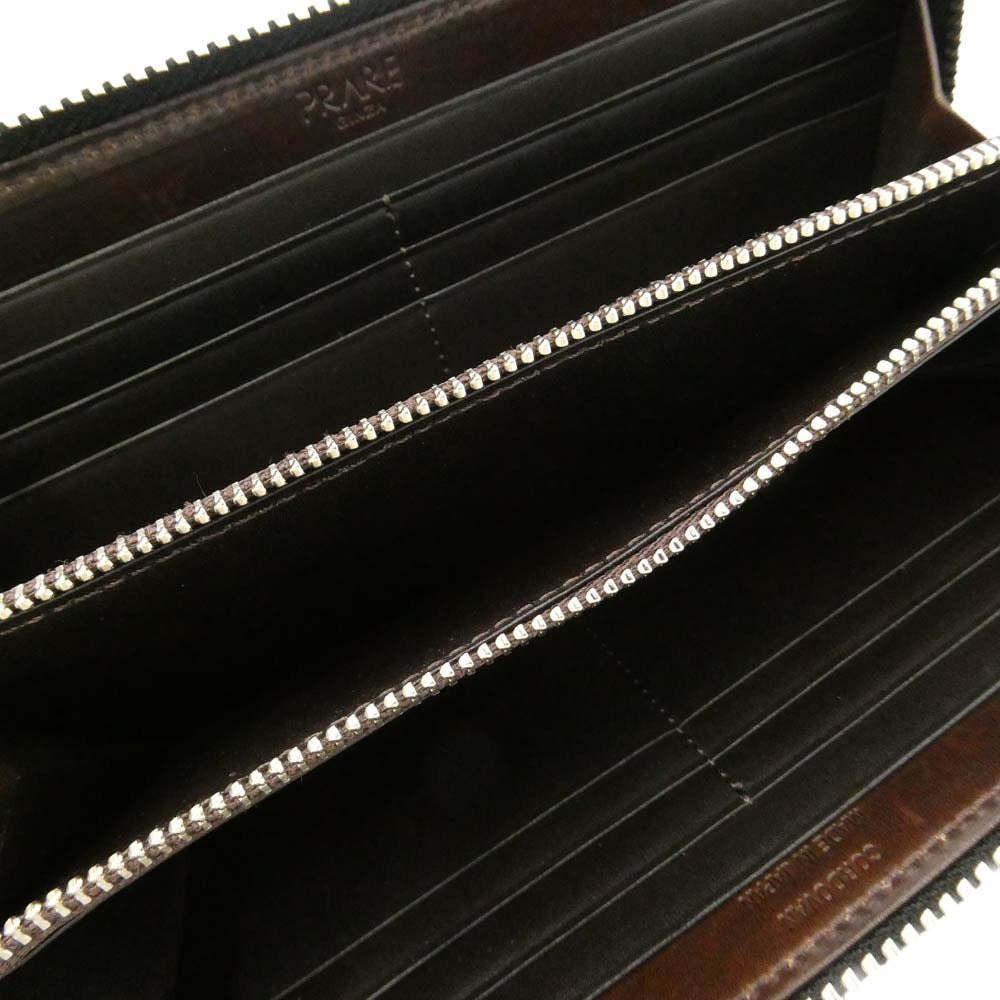 プレリー ギンザ NP49140 Natural Cordovan Round Zipper Long Wallet ナチュラル コードバン ラウンドファスナー 長財布 ブラック系 01【極上美品】【中古】