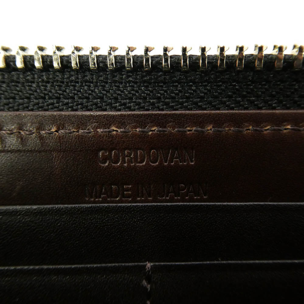 プレリー ギンザ NP49140 Natural Cordovan Round Zipper Long Wallet ナチュラル コードバン ラウンドファスナー 長財布 ブラック系 01【極上美品】【中古】