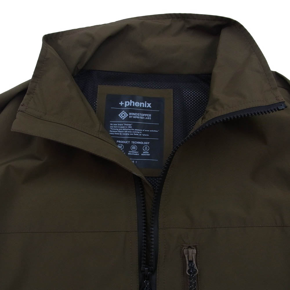 プラスフェニックス 24SS P00-24032CE × CLESSTE WINDSTOPPER by GORE-TEX LABS CITY WADING JACKET クレスト ウィンドストッパー ゴアテックス シティ ウェーディング ダブルジップ シェルジャケット ブラウン系 1【中古】