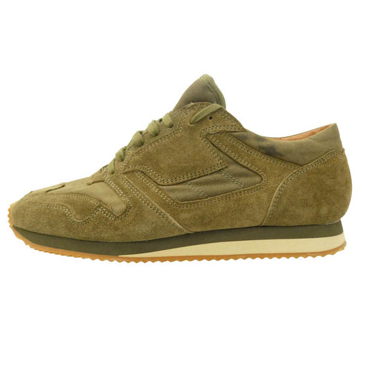 リプロダクション オブ ファウンド 1800-F DESCRIPTION BRITISH MILITARY TRAINER ブリティッシュ ミリタリー トレーナー ローカットスニーカー カーキ系 39【中古】