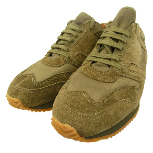 リプロダクション オブ ファウンド 1800-F DESCRIPTION BRITISH MILITARY TRAINER ブリティッシュ ミリタリー トレーナー ローカットスニーカー カーキ系 39【中古】
