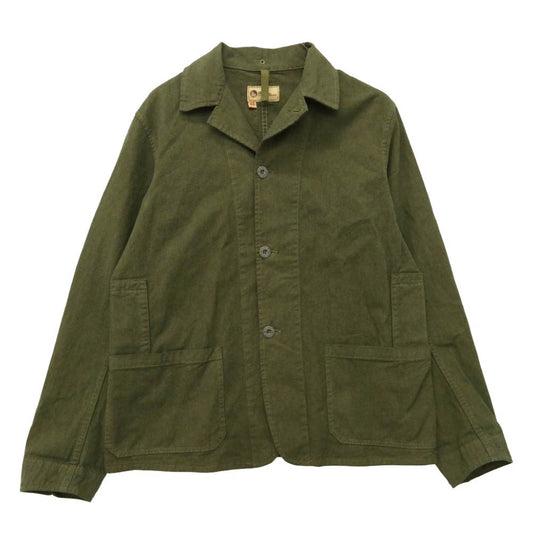 Nigel Cabourn ナイジェルケーボン 8046-13-80020 LYBRO NAVVIE BLAZER COTTON BROKEN TWILL ライブロ ナビブレザー コットン ブロークン ツイル ダークグリーン系 46【中古】