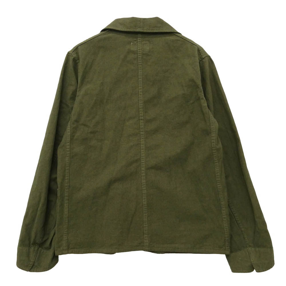Nigel Cabourn ナイジェルケーボン 8046-13-80020 LYBRO NAVVIE BLAZER COTTON BROKEN TWILL ライブロ ナビブレザー コットン ブロークン ツイル ダークグリーン系 46【中古】