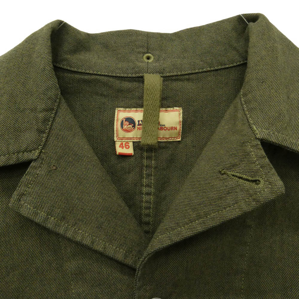 Nigel Cabourn ナイジェルケーボン 8046-13-80020 LYBRO NAVVIE BLAZER COTTON BROKEN TWILL ライブロ ナビブレザー コットン ブロークン ツイル ダークグリーン系 46【中古】