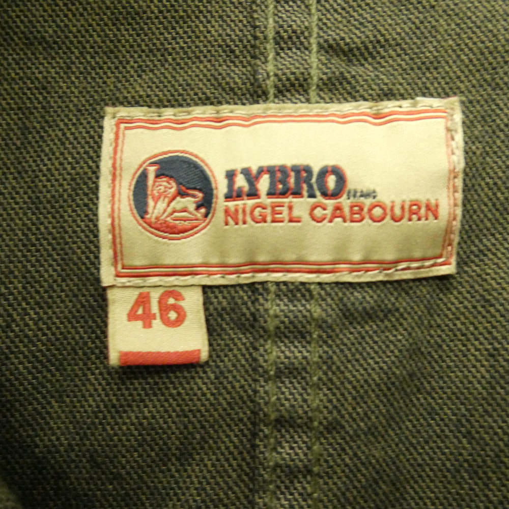 Nigel Cabourn ナイジェルケーボン 8046-13-80020 LYBRO NAVVIE BLAZER COTTON BROKEN TWILL ライブロ ナビブレザー コットン ブロークン ツイル ダークグリーン系 46【中古】