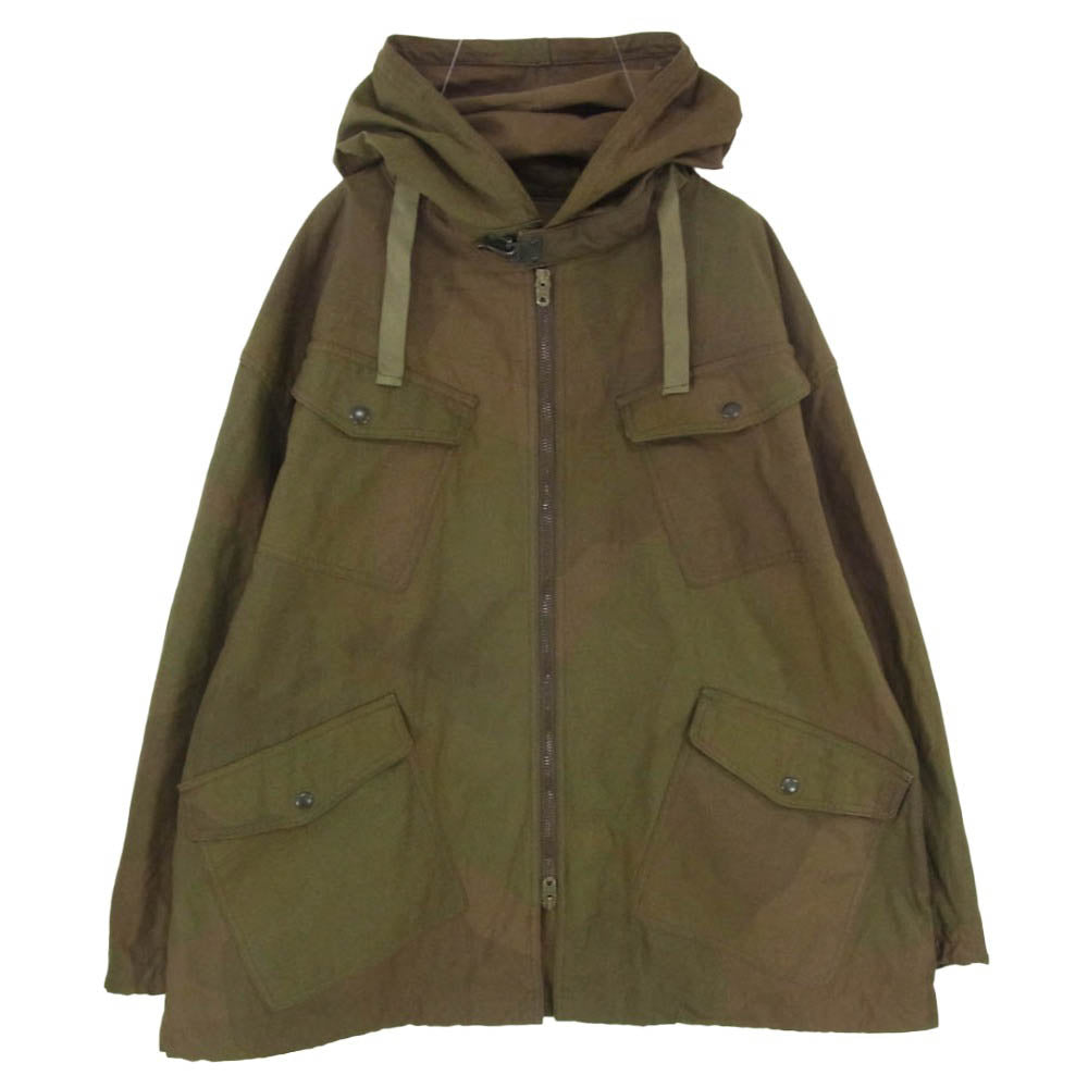 Nigel Cabourn ナイジェルケーボン 8051-00-30006 PARATROOPER JACKET CAMO パラトルーパー フーデッド ジャケット カモ カーキ系 48【中古】