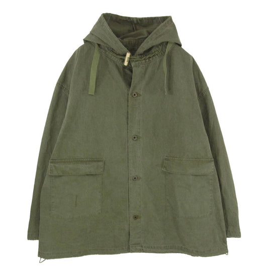 Nigel Cabourn ナイジェルケーボン 8050-00-30008 GUNNER JACKET ガンナー フーデッド ジャケット カーキ系 48【中古】