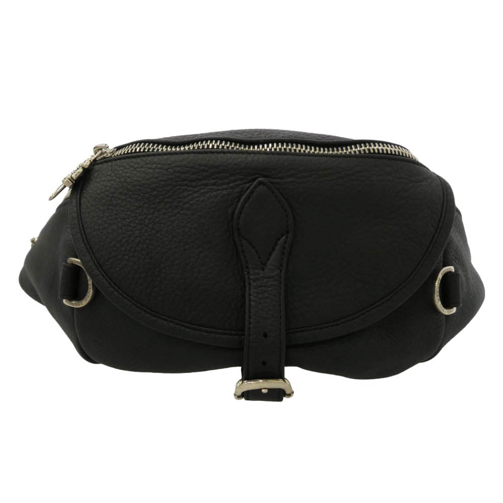 CHROME HEARTS クロムハーツ（原本無） SNAT PACK #1 スナットパック レザー ボディバッグ ウエストバッグ ブラック系【美品】【中古】