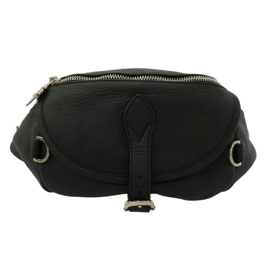 CHROME HEARTS クロムハーツ（原本無） SNAT PACK #1 スナットパック レザー ボディバッグ ウエストバッグ ブラック系【美品】【中古】
