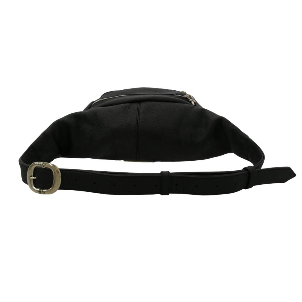 CHROME HEARTS クロムハーツ（原本無） SNAT PACK #1 スナットパック レザー ボディバッグ ウエストバッグ ブラック系【美品】【中古】