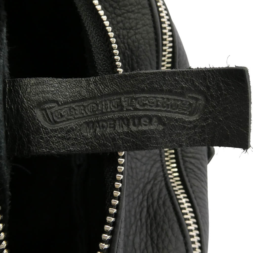 CHROME HEARTS クロムハーツ（原本無） SNAT PACK #1 スナットパック レザー ボディバッグ ウエストバッグ ブラック系【美品】【中古】