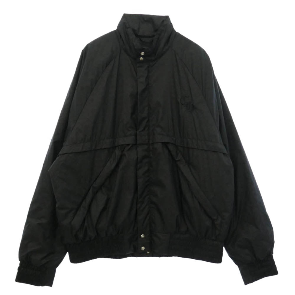 CHROME HEARTS クロムハーツ（原本無） 国内正規品 U MATCH POINT NYLN CH刺繍 ダガージップ 総柄 ナイロン 中綿ブルゾン ジャケット ブラック系 L【中古】