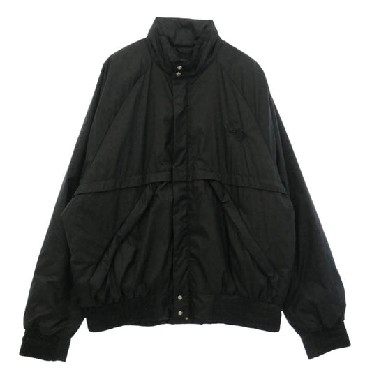 CHROME HEARTS クロムハーツ（原本無） 国内正規品 U MATCH POINT NYLN CH刺繍 ダガージップ 総柄 ナイロン 中綿ブルゾン ジャケット ブラック系 L【中古】