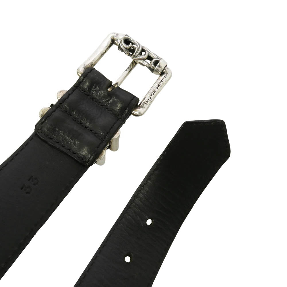 CHROME HEARTS クロムハーツ（原本無） 33inch BLT ROLLER 3PC1.0 1.0inch 3PCローラー レザー ベルト ブラック系 33【中古】