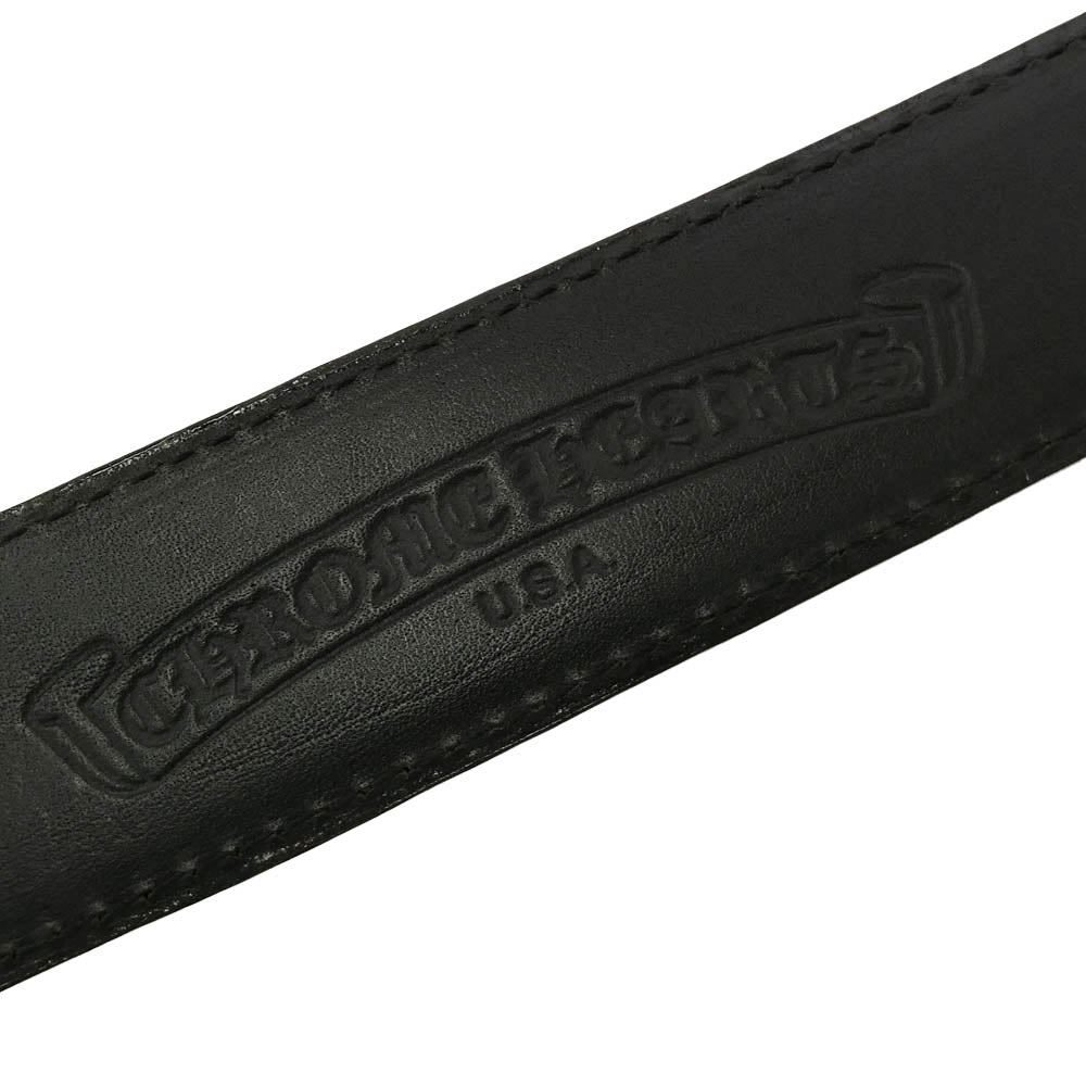 CHROME HEARTS クロムハーツ（原本無） 33inch BLT ROLLER 3PC1.0 1.0inch 3PCローラー レザー ベルト ブラック系 33【中古】