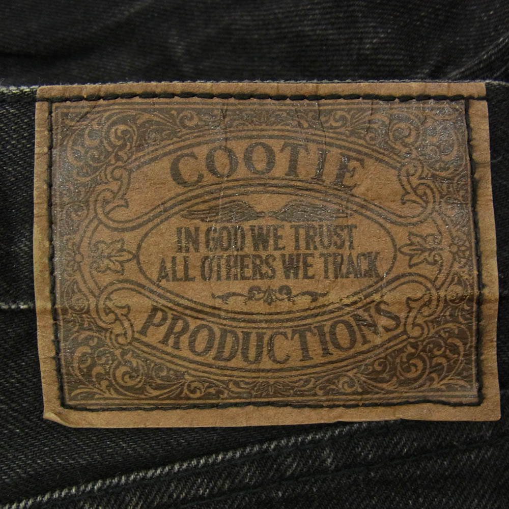 COOTIE クーティー 5ポケット セルビッチ ボタンフライ ブラック デニム パンツ ブラック系 34【中古】