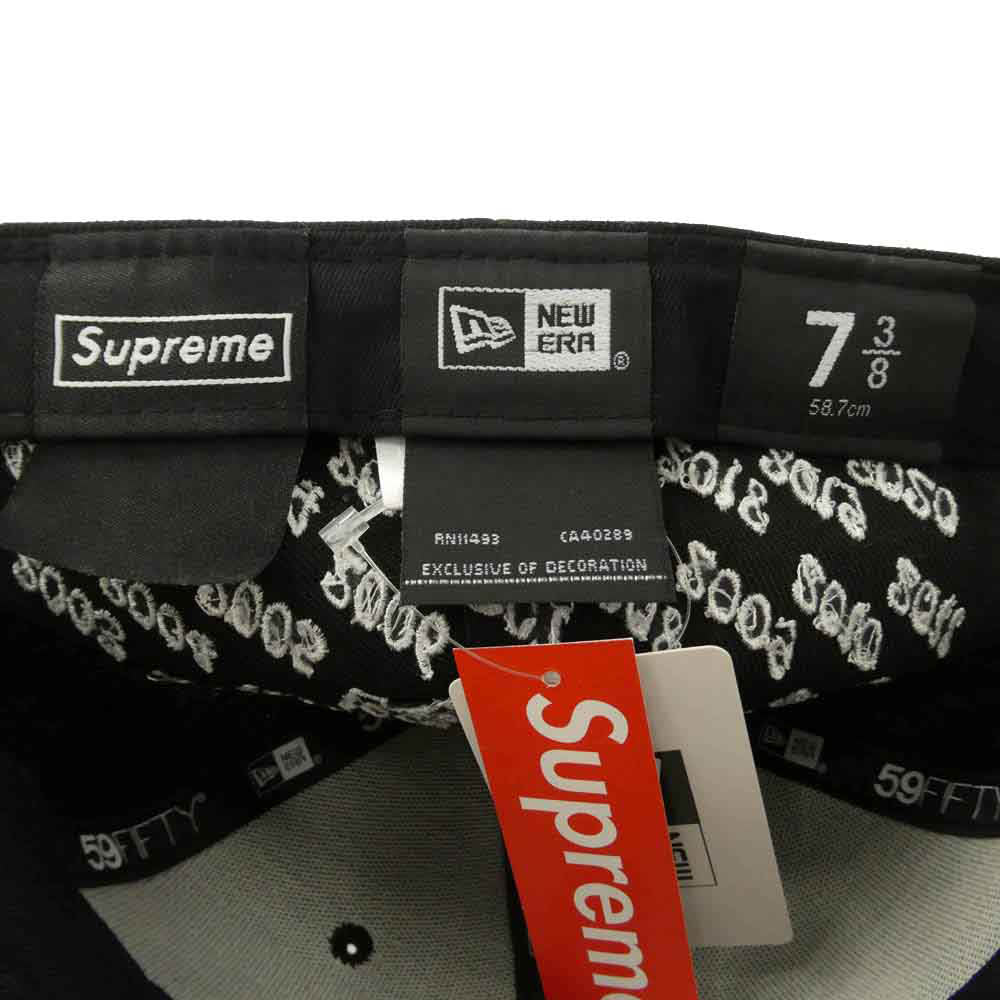 Supreme シュプリーム NEW ERA ニューエラ 21SS ×NEW ERA Champions Box Logo ニューエラ チャンピオンズ ボックスロゴ ベースボールキャップ 帽子 ブラック系 M/58.7cm【極上美品】【中古】