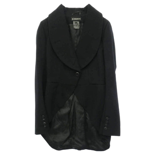 ANN DEMEULEMEESTER アンドゥムルメステール 01AW 燕尾 アシンメトリー ウール ジャケット ブラック系 34【中古】