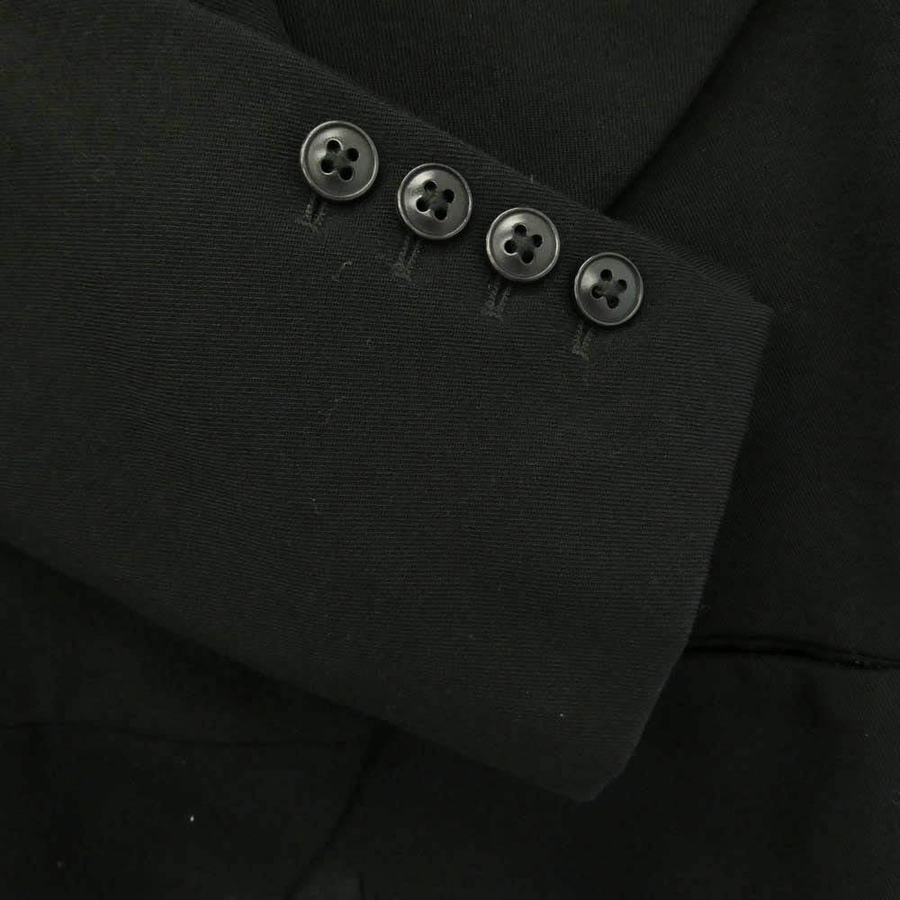 ANN DEMEULEMEESTER アンドゥムルメステール 01AW 燕尾 アシンメトリー ウール ジャケット ブラック系 34【中古】