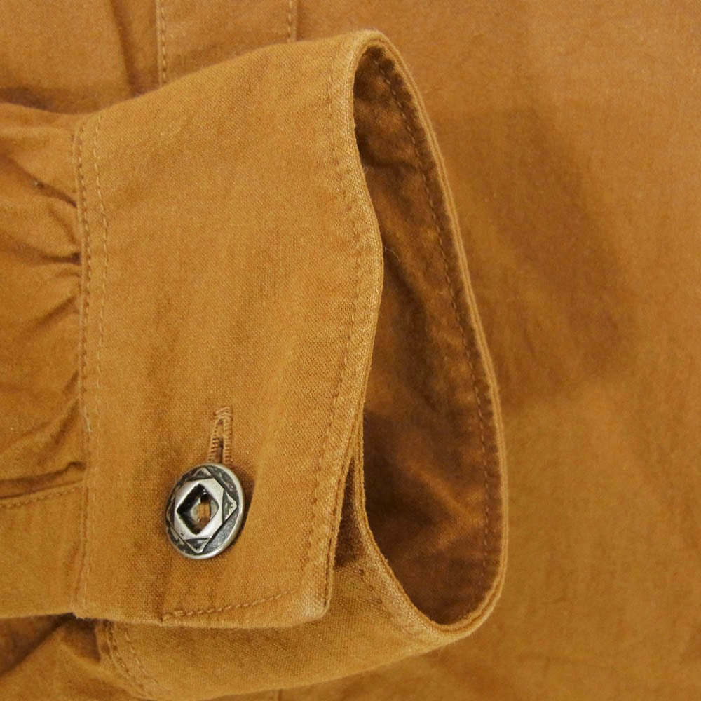 Pherrow's フェローズ FRONTIER フロンティア SERIES BAND COLLAR PULLOVER WORK SHIRT シリーズ バンドカラー プルオーバー ワークシャツ ブラウン系 40【中古】