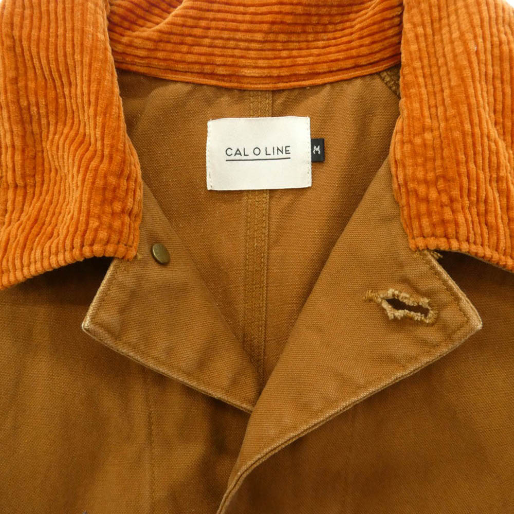 キャルオーライン CL202-063 CLEVELAND JACKET クリーブランド 襟コーデュロイ ワーク ジャケット ブラウン系 M【中古】