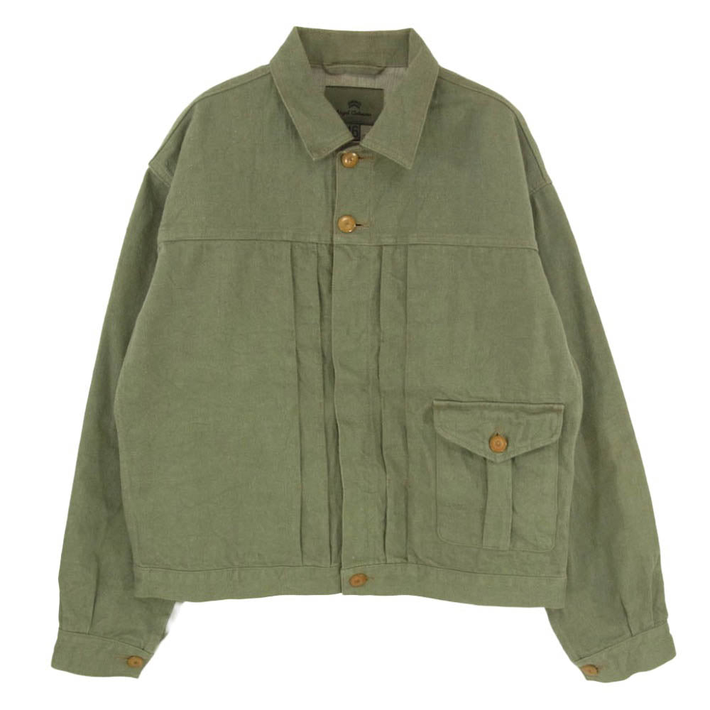 Nigel Cabourn ナイジェルケーボン 25AW 8051-00-30003 日本製 40s DENIM JACKET ジップアップ シンチバック デニムジャケット カーキ系 46【中古】