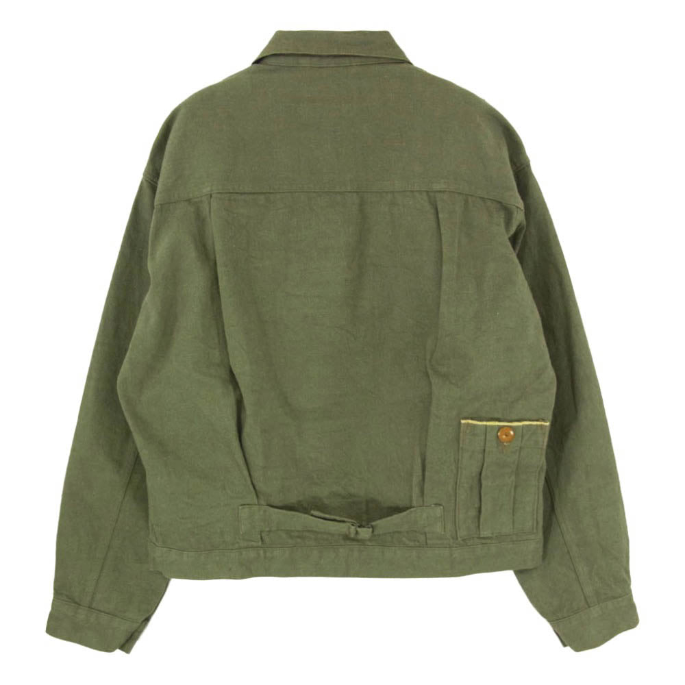 Nigel Cabourn ナイジェルケーボン 25AW 8051-00-30003 日本製 40s DENIM JACKET ジップアップ シンチバック デニムジャケット カーキ系 46【中古】
