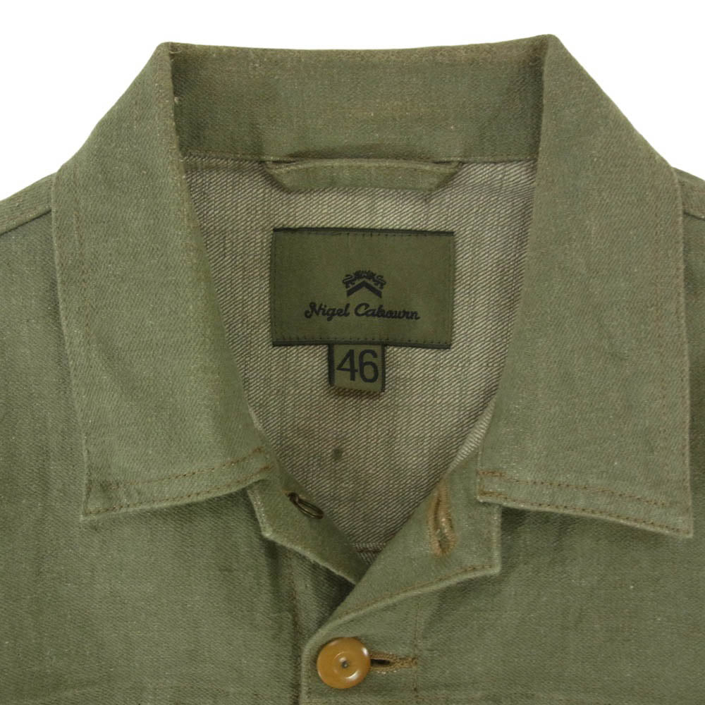 Nigel Cabourn ナイジェルケーボン 25AW 8051-00-30003 日本製 40s DENIM JACKET ジップアップ シンチバック デニムジャケット カーキ系 46【中古】