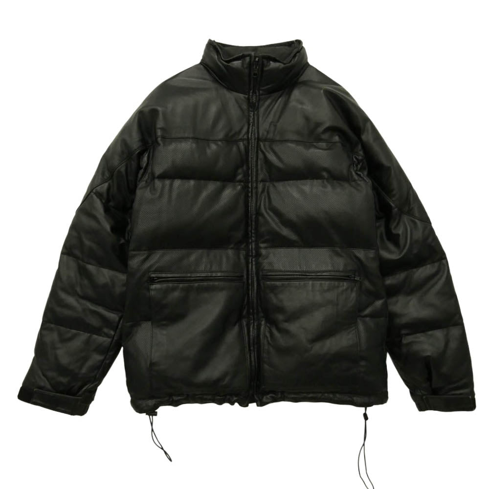 ヘッドポータープラス PORTER ポーター パンチング ラムレザー ダウン ジャケット ブラック系 M【中古】