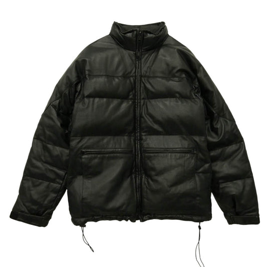 ヘッドポータープラス PORTER ポーター パンチング ラムレザー ダウン ジャケット ブラック系 M【中古】
