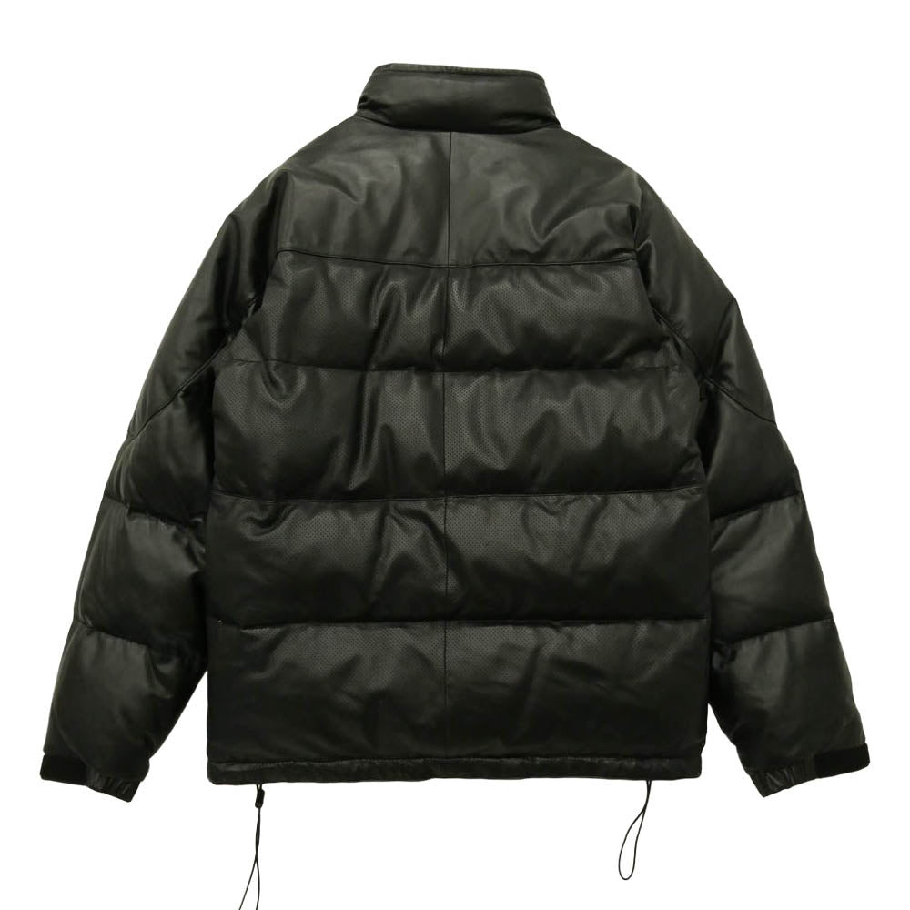 ヘッドポータープラス PORTER ポーター パンチング ラムレザー ダウン ジャケット ブラック系 M【中古】