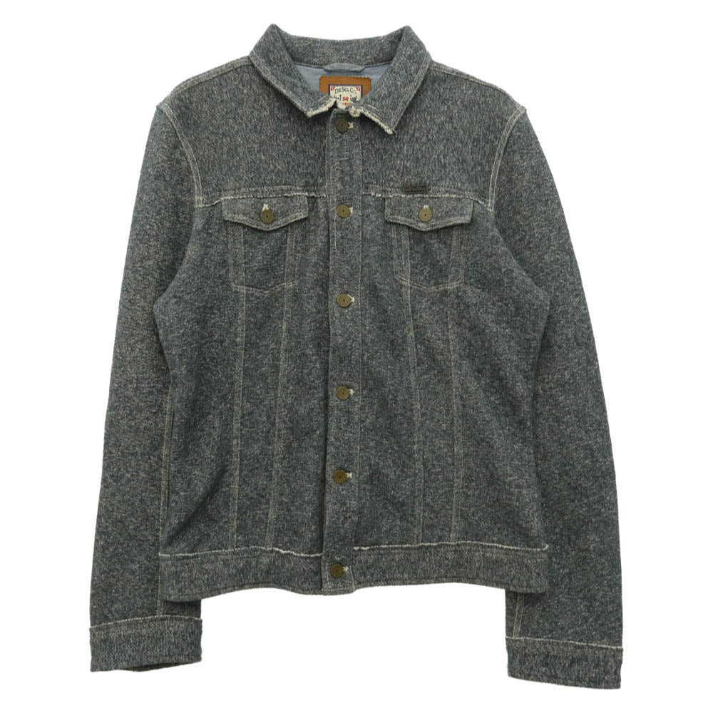DIESEL ディーゼル スウェット ジップ トラッカー ジャケット グレー系 XL【中古】