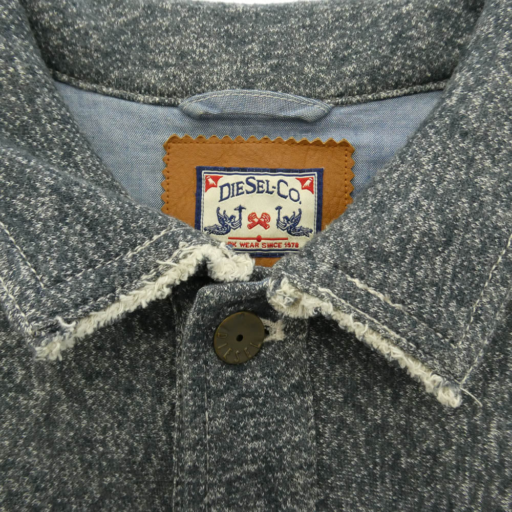 DIESEL ディーゼル スウェット ジップ トラッカー ジャケット グレー系 XL【中古】