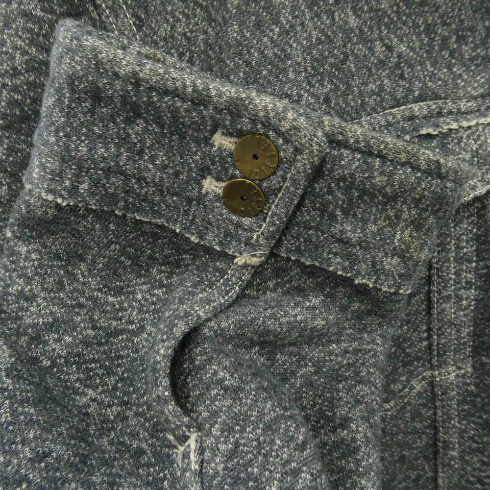 DIESEL ディーゼル スウェット ジップ トラッカー ジャケット グレー系 XL【中古】