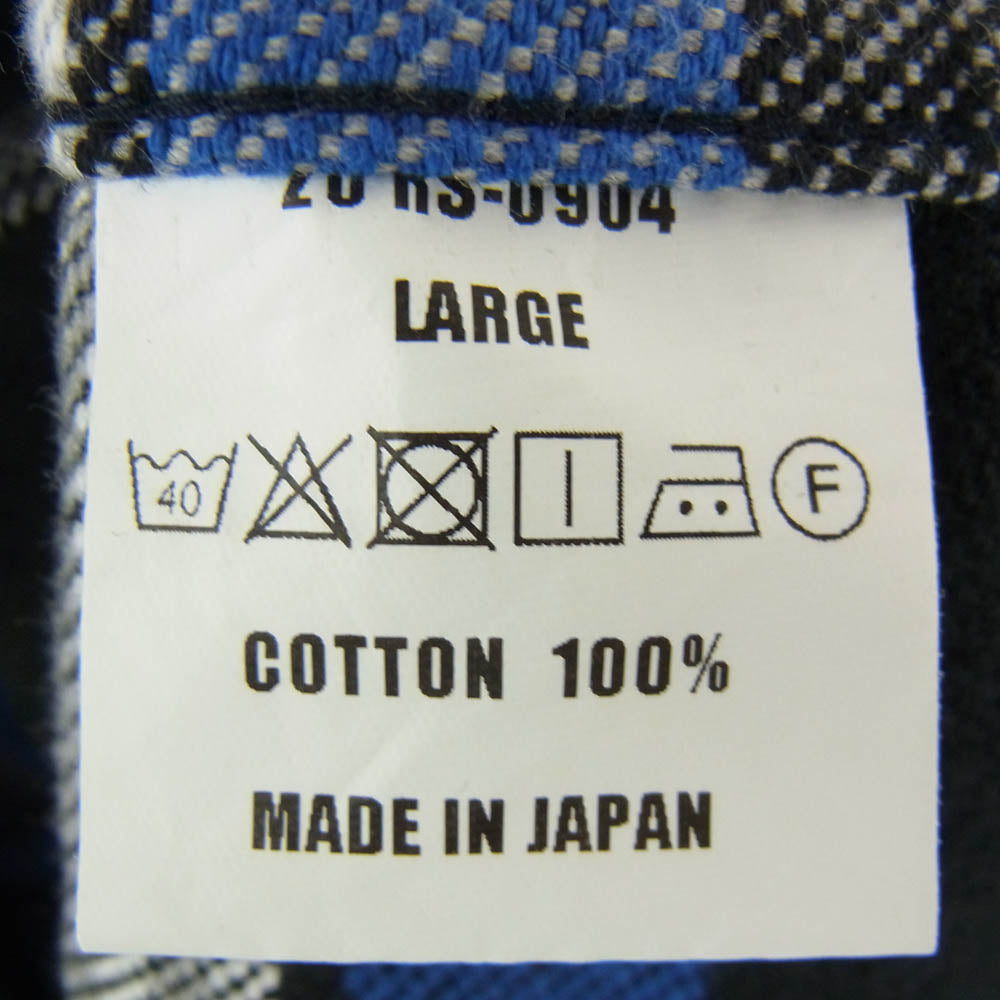 RATS ラッツ 20AW 20'RS-0904 COTTON CHECK SHIRT コットン チェック 長袖 シャツ ブルー系 L【中古】