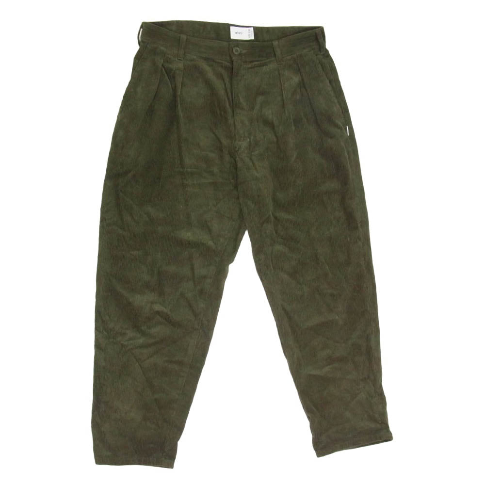 WTAPS ダブルタップス 25AW 252TQDT-PTM05 TRDT1805 Trousers Cotton Corduroy トラウザーズ コットン コーデュロイ パンツ グリーン系 X03【中古】