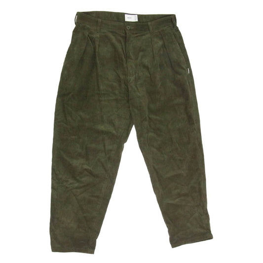 WTAPS ダブルタップス 25AW 252TQDT-PTM05 TRDT1805 Trousers Cotton Corduroy トラウザーズ コットン コーデュロイ パンツ グリーン系 X03【中古】