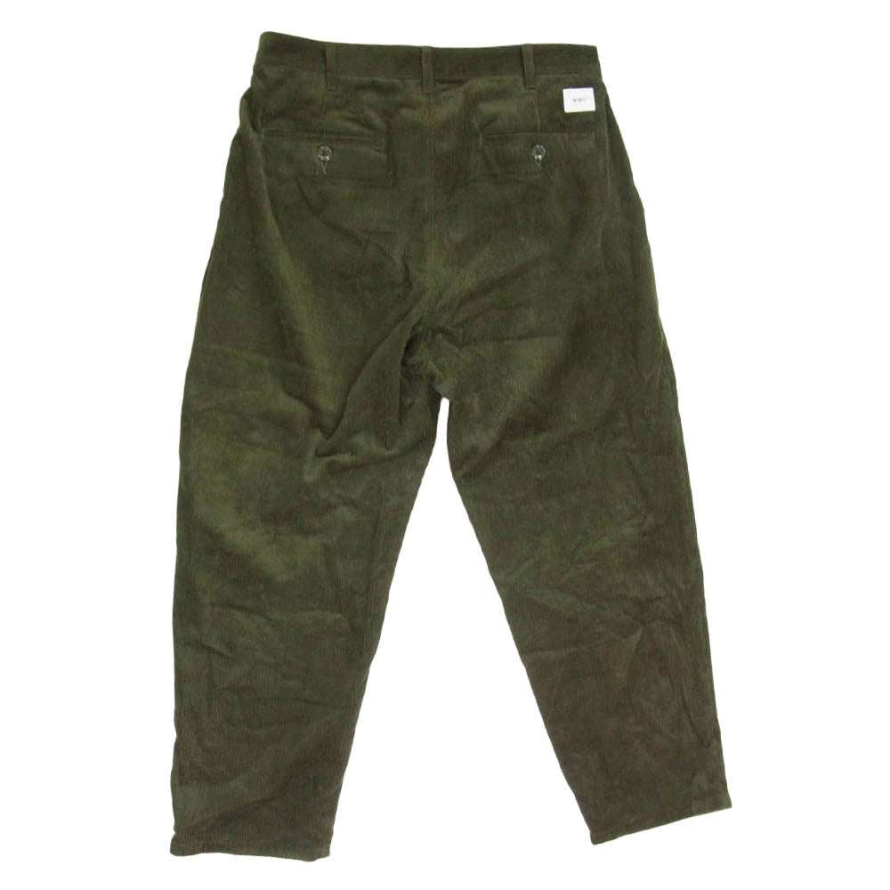 WTAPS ダブルタップス 25AW 252TQDT-PTM05 TRDT1805 Trousers Cotton Corduroy トラウザーズ コットン コーデュロイ パンツ グリーン系 X03【中古】