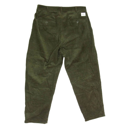 WTAPS ダブルタップス 25AW 252TQDT-PTM05 TRDT1805 Trousers Cotton Corduroy トラウザーズ コットン コーデュロイ パンツ グリーン系 X03【中古】