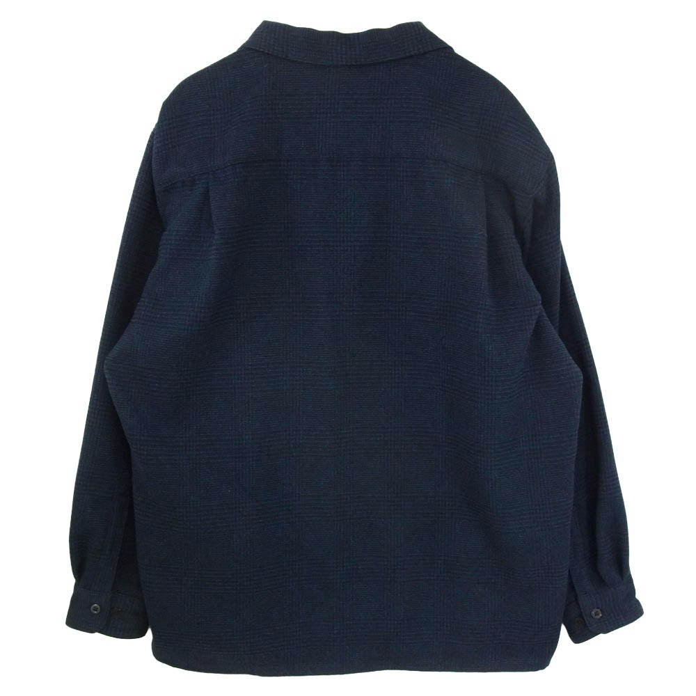 WTAPS ダブルタップス 25AW 252WVDT-SHM03 CRUMB LS POLY TWEED TEXTILE クラム LS ポリ ツイード テキスタイル 長袖 シャツ ネイビー系 X03【美品】【中古】