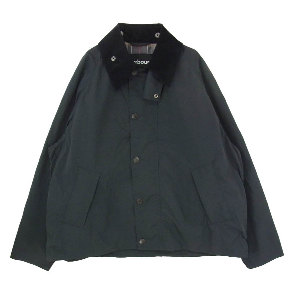 Barbour バブアー UNITED ARROWS ユナイテッドアローズ 25SS 251MCAS183 × BEAUTY＆YOUTH UNITED ARROWS 別注 TRANSPORT ビューティーアンドユース ユナイテッドアローズ トランスポート 襟コーデュロイ ナイロン ジャケット グレー系 M【中古】